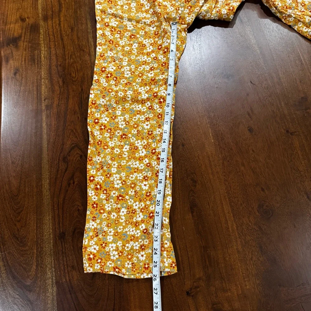 Reformation Ronan Linen Floral Wide Leg Pants Size 0